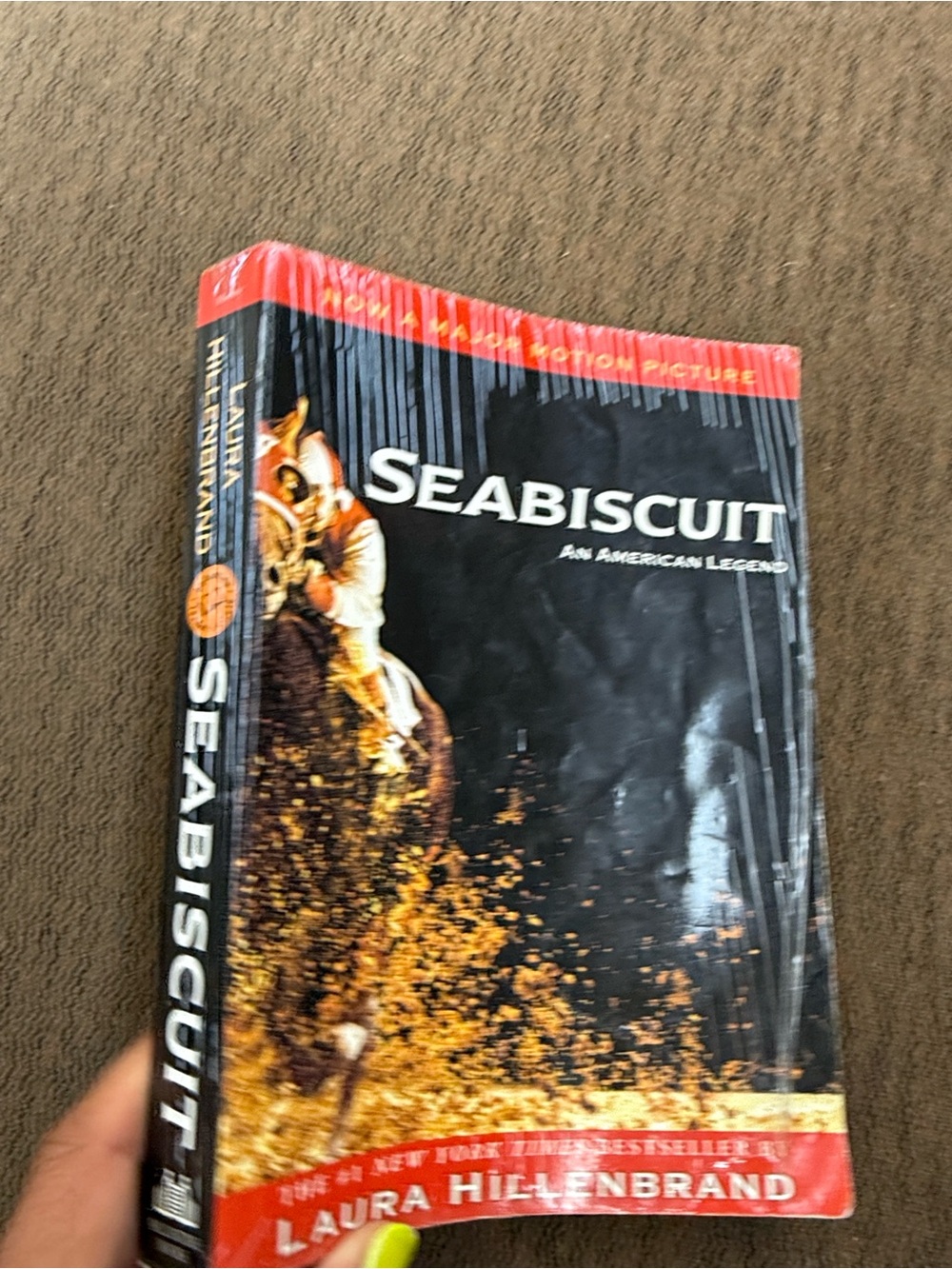 Seabiscuit Paperback Book by Laura Hillenbrand - Black & Red Cover